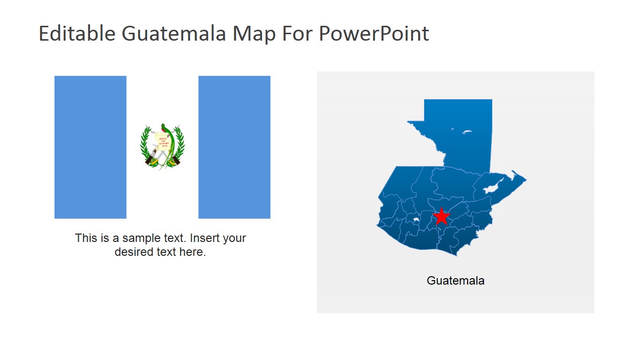National Flag of Guatemala PowerPoint Template  