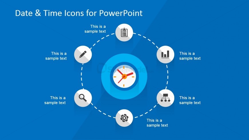 Circular Date & Time PowerPoint Diagram