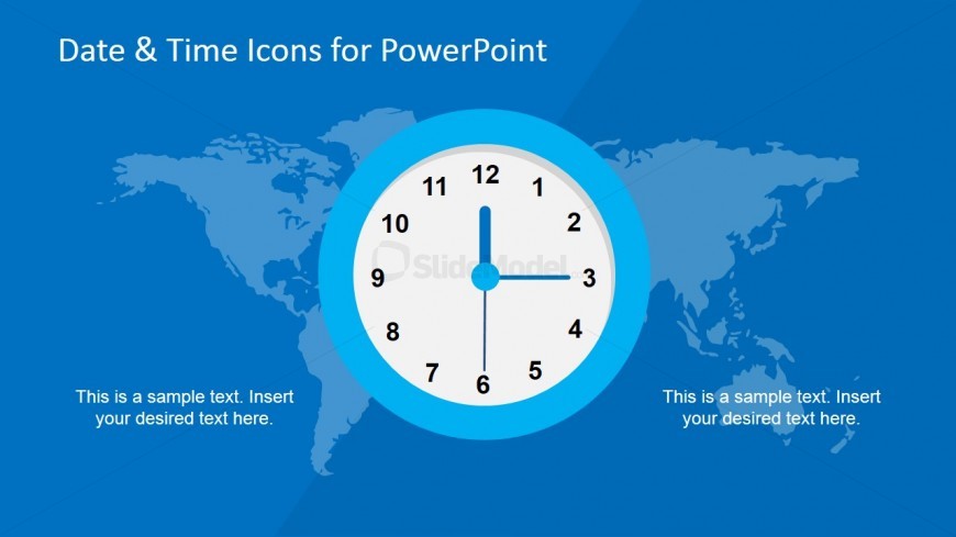 World Map Time Management Slide Design