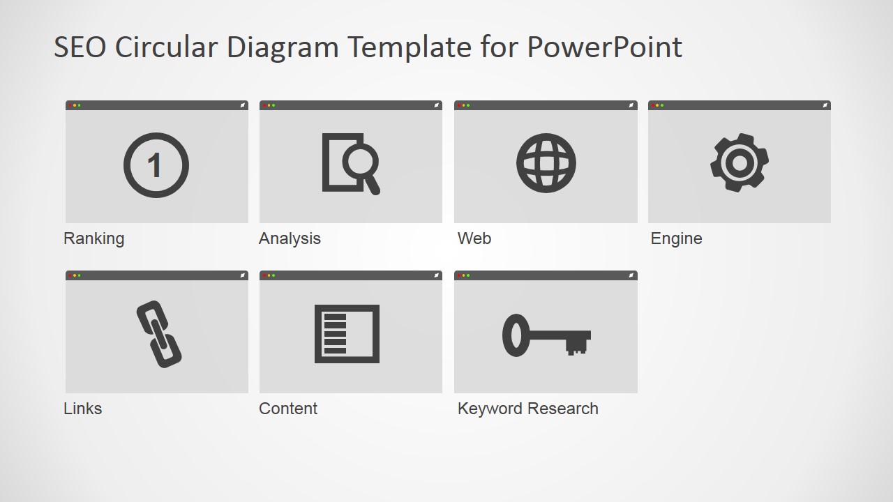SEO Icons Clipart for PowerPoint Slides