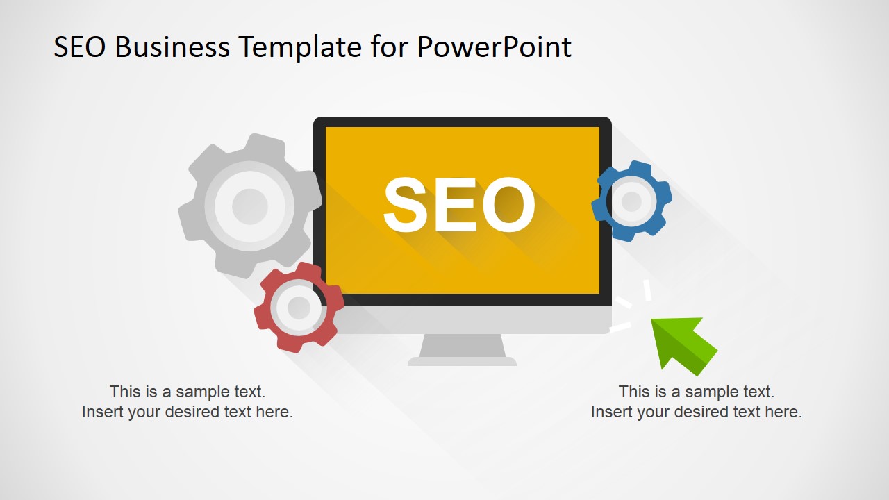 SEO Business Slide Design for PowerPoint & Gear Shapes