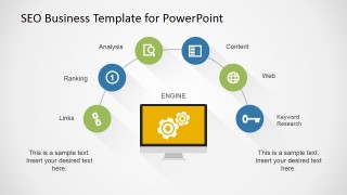 6 Steps SEO Diagram Design for PowerPoint