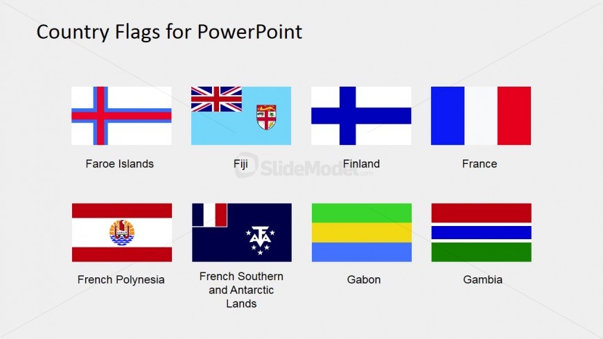 PowerPoint Editable Flags