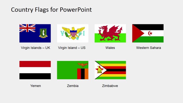 Clipart Country Flags for PowerPoint (S to Z)