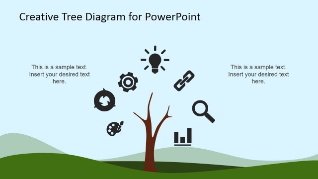 PowerPoint Icons Tree Diagram