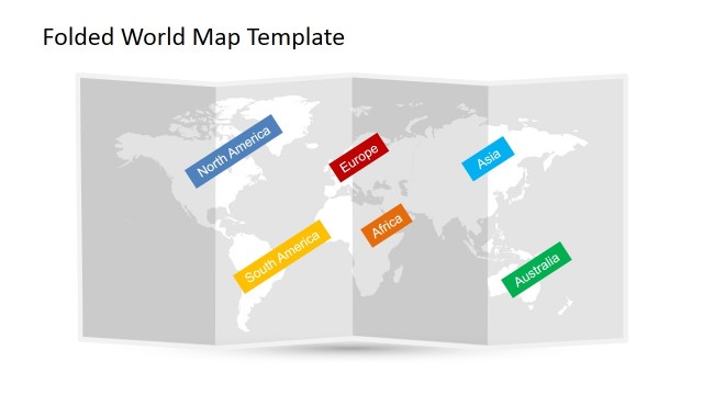 World Continents Label for PowerPoint