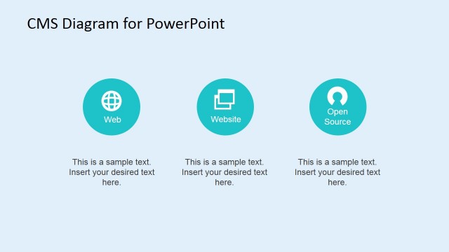 Web Website and Open Source CMS Diagram PowerPoint Design