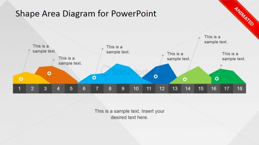 Animated Infographics Data Area Chart Slide