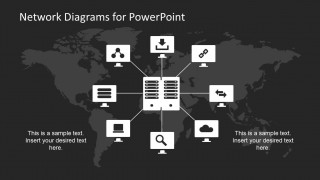 Computer Star Network Diagram for PowerPoint