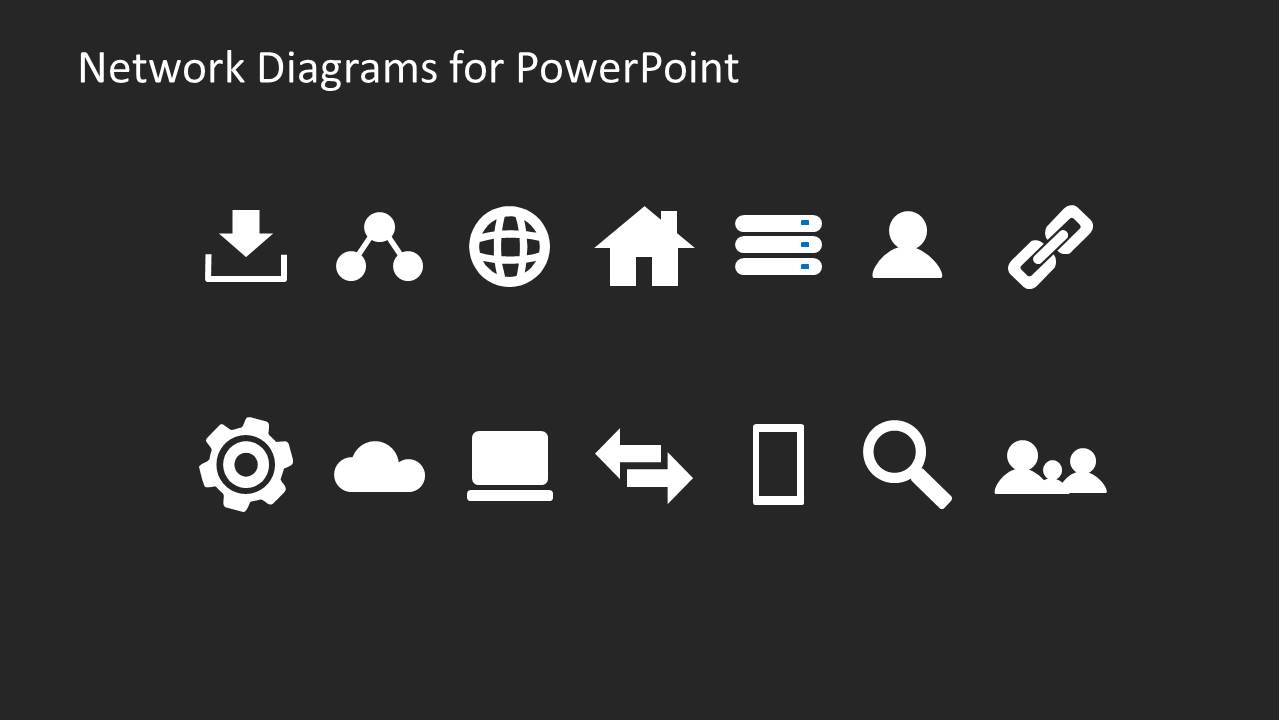 Network Diagram Template For Powerpoint With Icons Slidemodel Sexiz Pix 4773