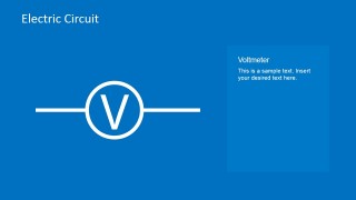 Electric Circuit Voltmeter PowerPoint Slide
