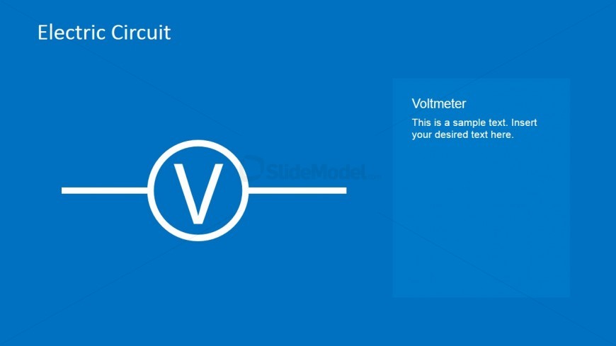 Electric Circuit Voltmeter PowerPoint Slide