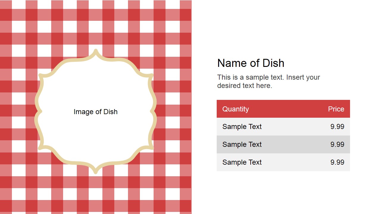 Name of Dish Slide Design for PowerPoint