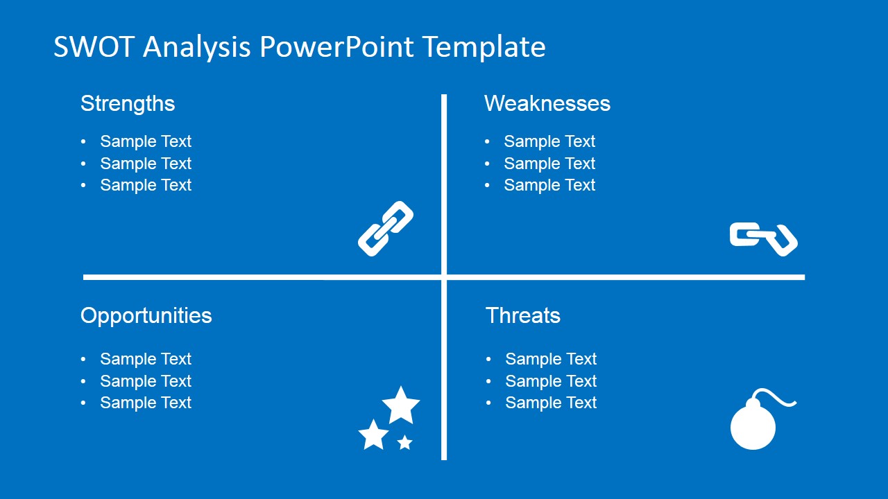 Flat SWOT Analysis PowerPoint Template - SlideModel