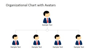 2 Levels Org Chart Slide Design