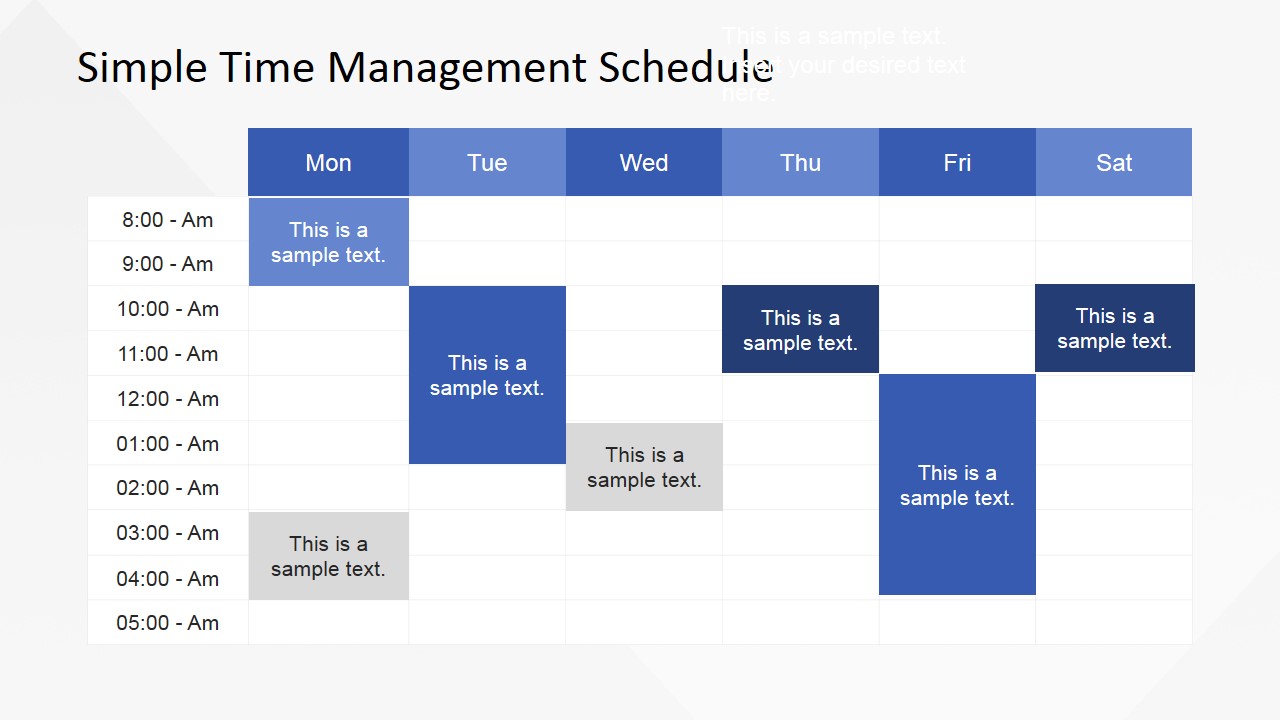 Daily Time Table Chart