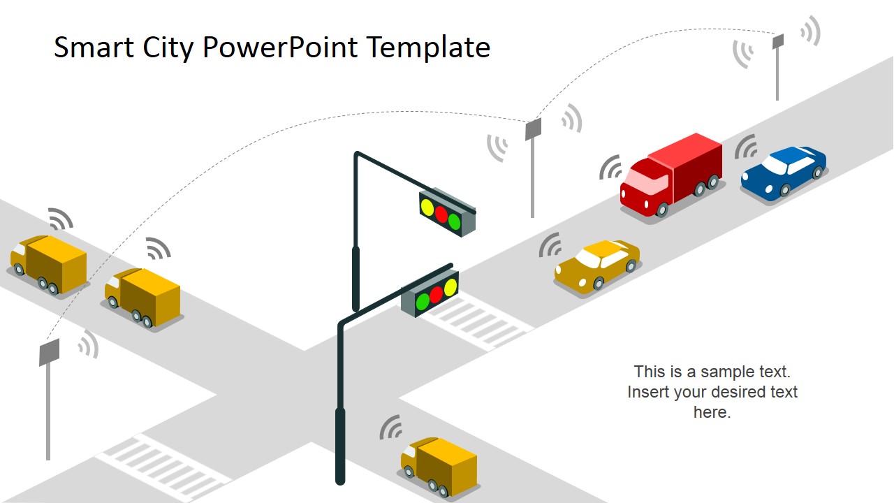Smart Cities PowerPoint Design about Traffic