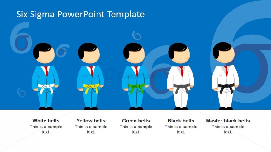 Six Sigma Responsibilities PowerPoint Template