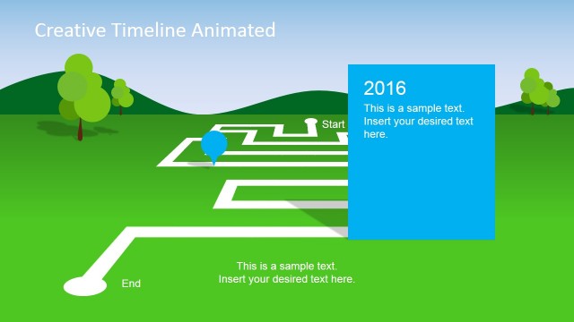 PowerPoint Landscape Timeline Template