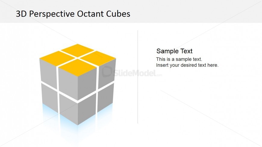 top side 3d cube slide design slidemodel slide cubes