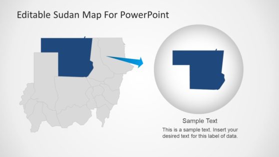 Sudan Customizable Maps PowerPoint