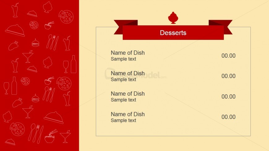 Dessert Menu PowerPoint Slide