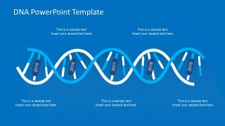 DNA Strands Blue-White Template Vectors