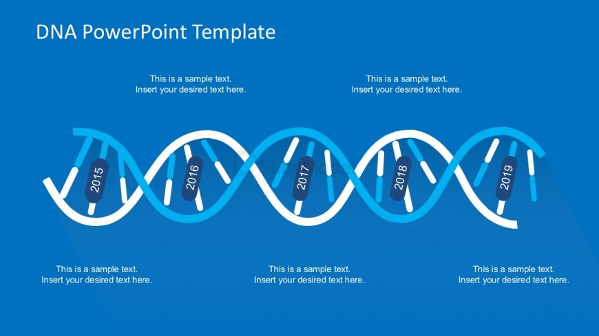 Timeline DNA Strand Concept for PowerPoint - SlideModel