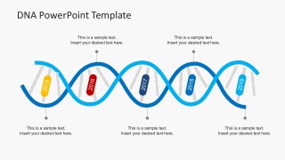 Timeline DNA Strands Concept PowerPoint Slides