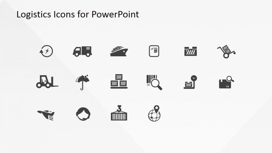 Professional Flat Logistics Clipart Icons