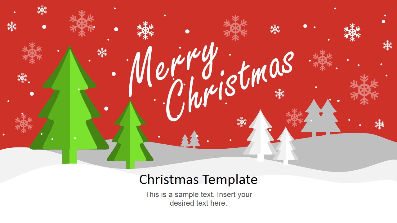 Merry Christmas Card Design Slide Slidemodel