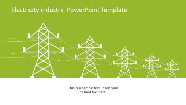 Power Line Vector for Electricity Industry PowerPoint
