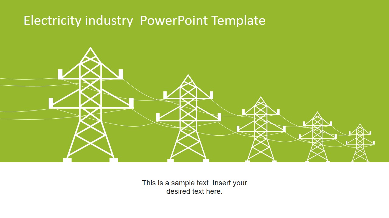 Power Line Towers Clipart for PowerPoint