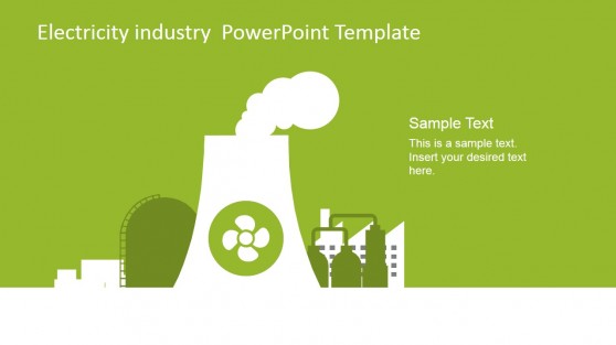 Nuclear Power Plant Vector for Electricity Industry PowerPoint