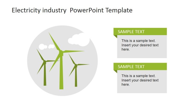Wind Turbine Icons Featuring Clean Energy