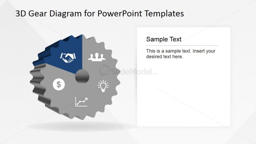 Handshake Icon Highlighted in 3D Gear