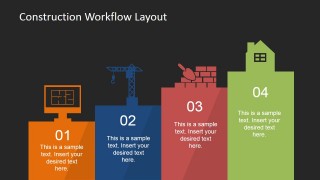 PowerPoint Construction Industry Stages Diagram