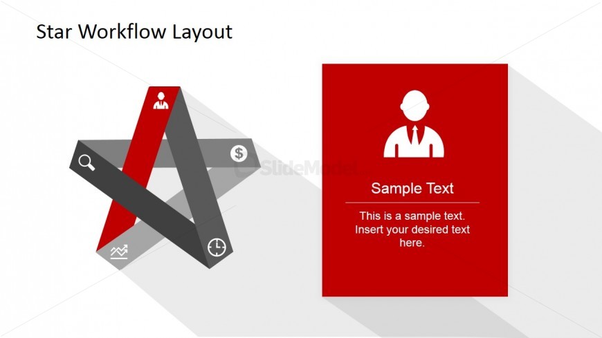 PowerPoint 5 Steps Start Diagram Businessman Edge