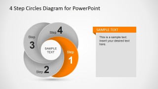 First Step Circular Dynamic Diagram Slide