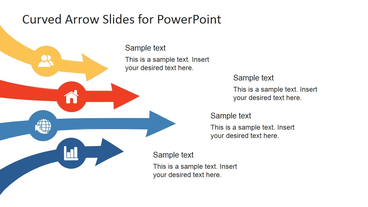 Curved Arrows PowerPoint Template SlideModel