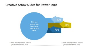 Circles Diagram with Arrows for PowerPoint 1 Step