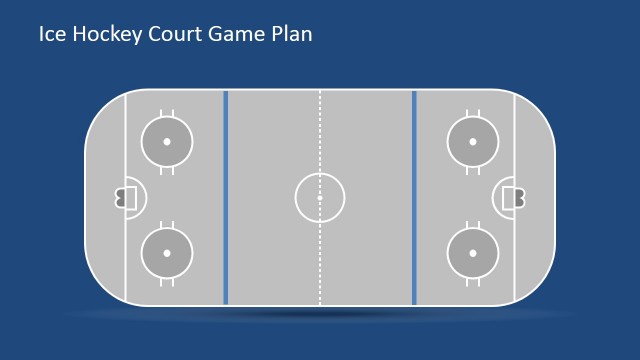 Flat Game Court with Goal