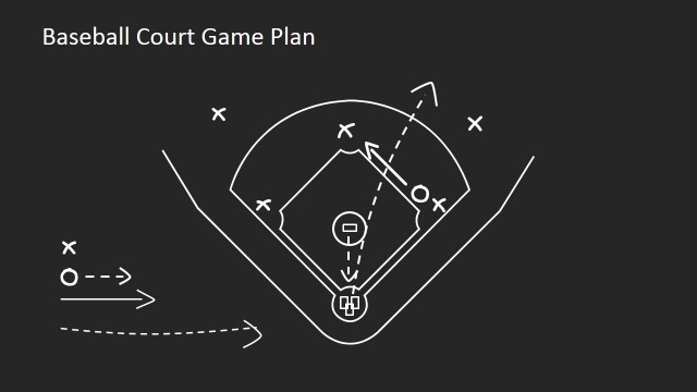 Baseball Game Strategy with PowerPoint Shapes