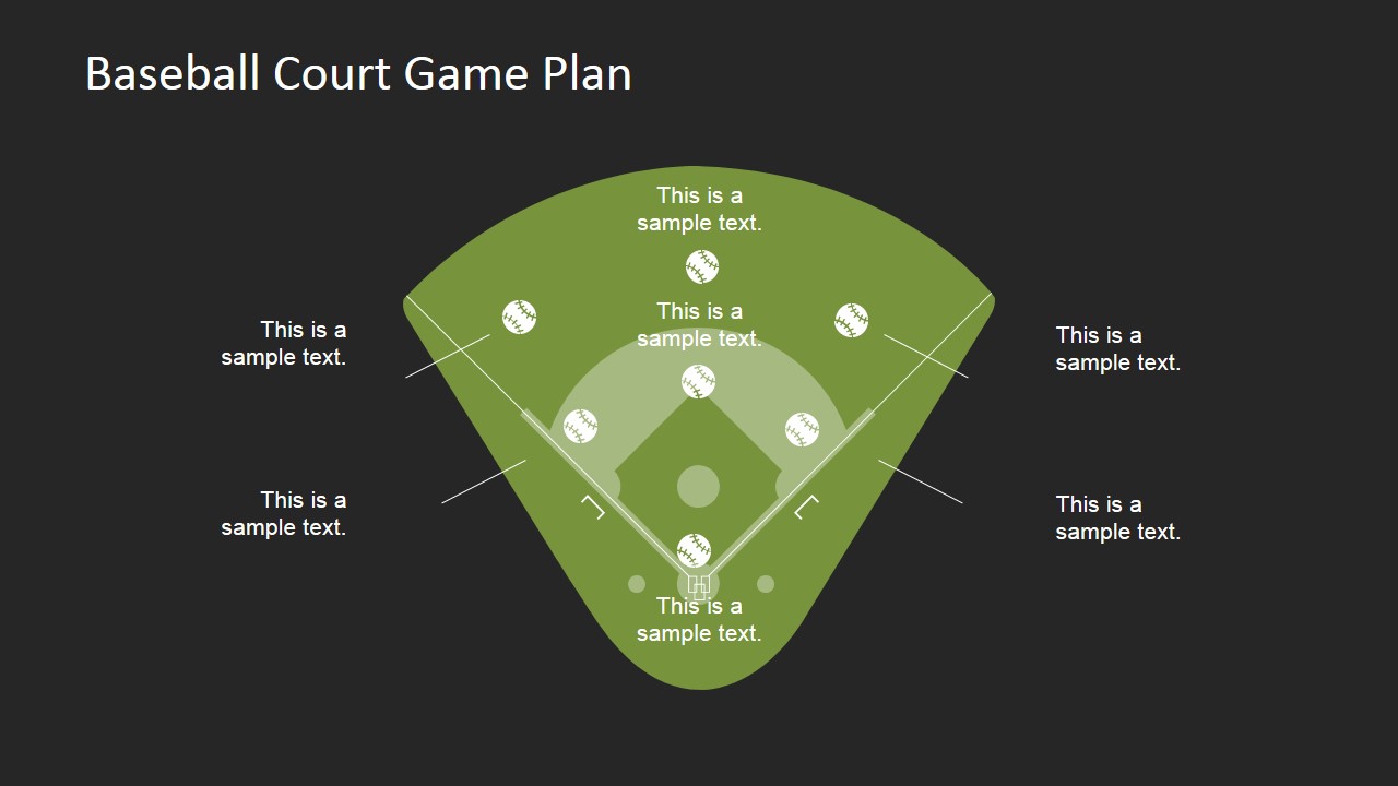 Baseball Court Game Plan PowerPoint Template - SlideModel