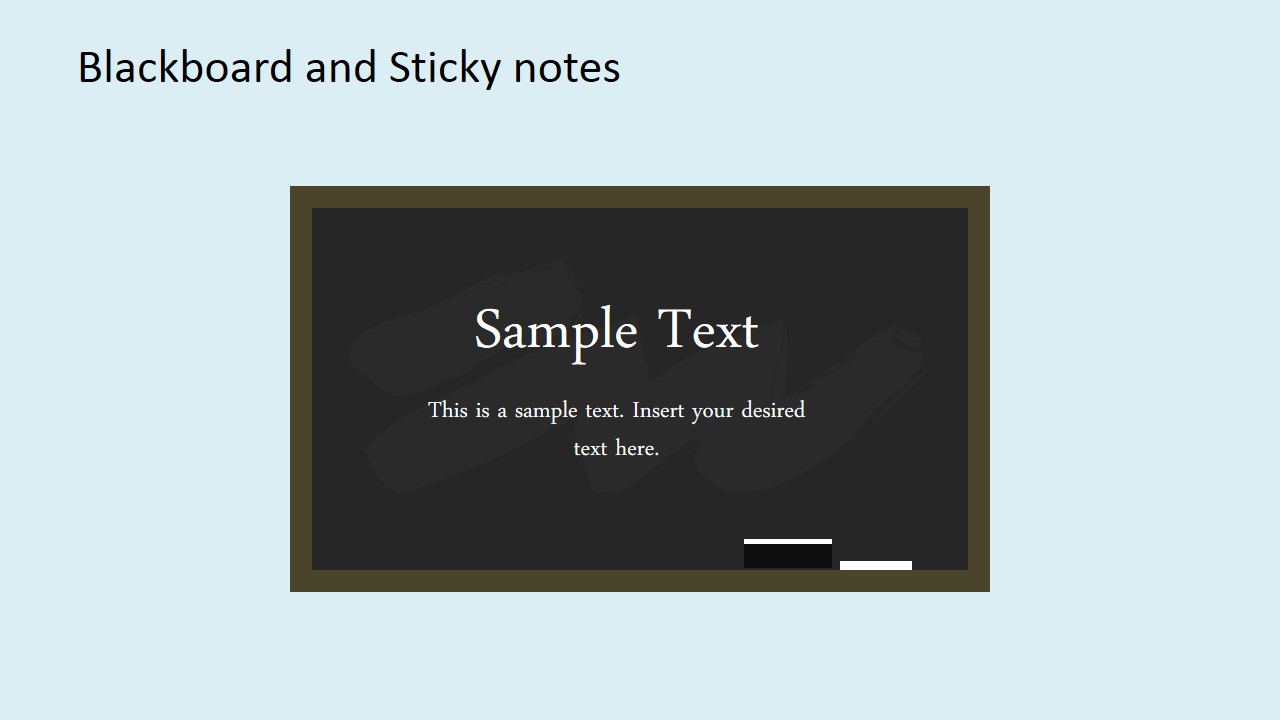 Blackboard And Sticky Notes PowerPoint Shapes - SlideModel