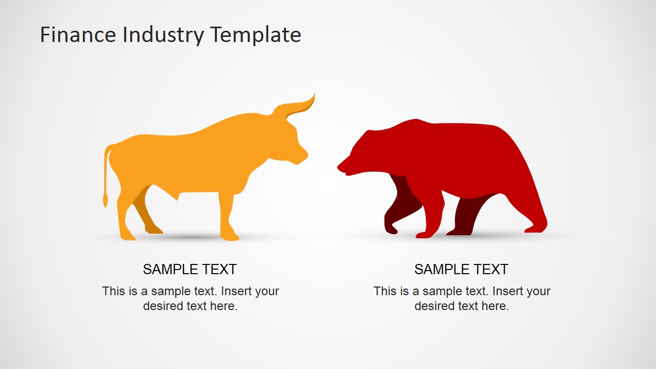 Bull and Bear PowerPoint Shapes