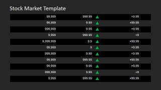 Black and Grey PowerPoint Table