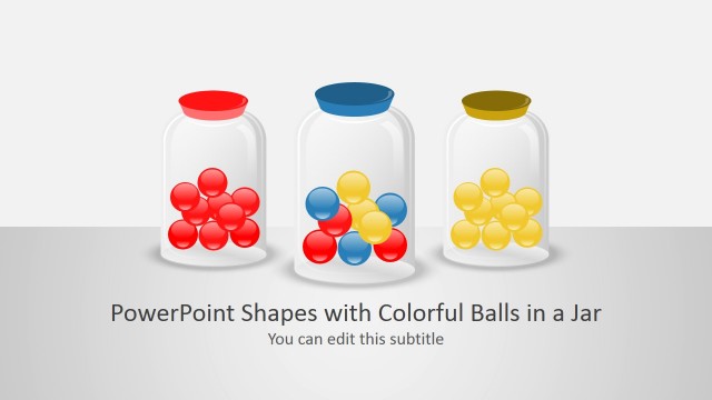 Colorful Balls in a Jar PowerPoint Shape