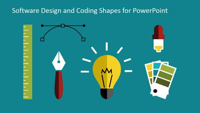 Graphic Design Tools Clipart Icons for PowerPoint