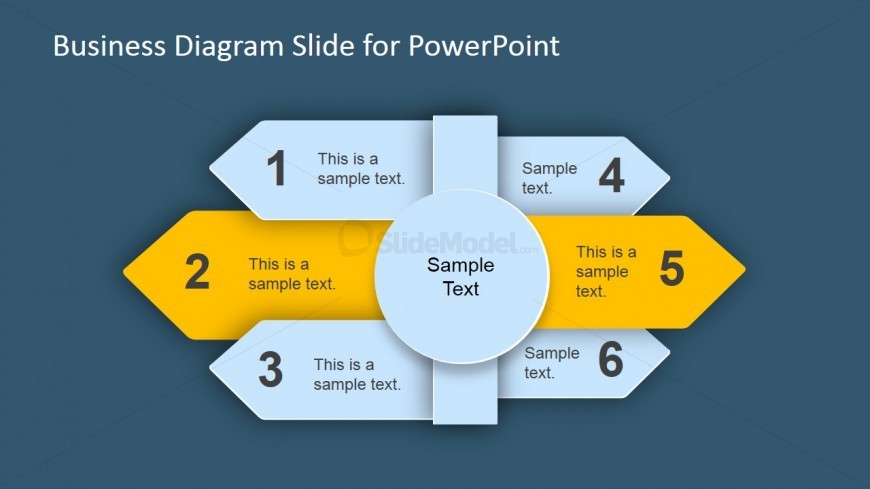 Six Step Arrow Business Diagram for PowerPoint